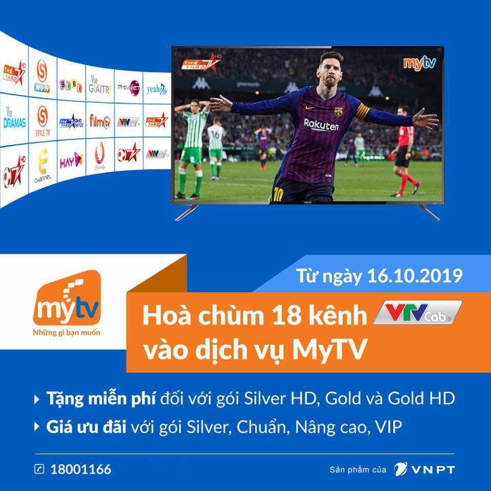 Đăng ký dịch vụ truyền hình MyTV có gì mới từ ngày 16/10/2019?