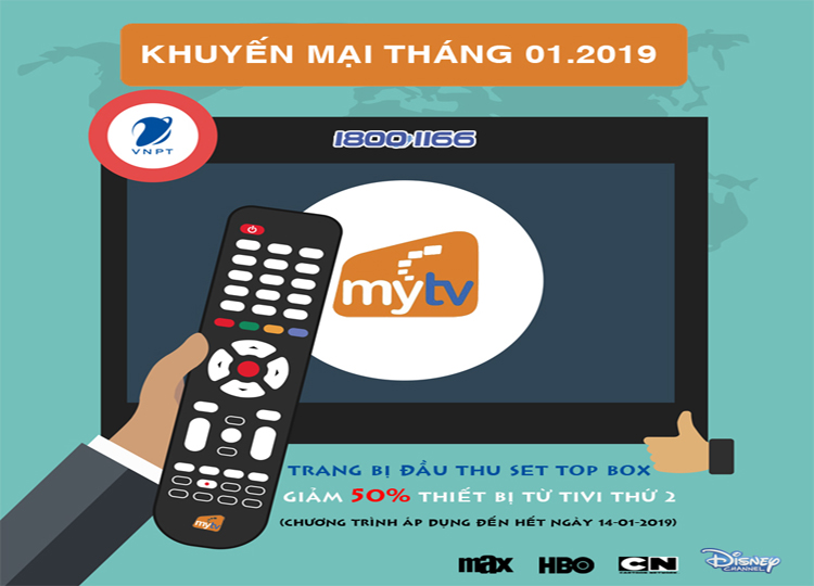 VNPT Hà Nội tặng đến 2,000,000 đồng khi đăng ký internet FiberVNN + MyTV