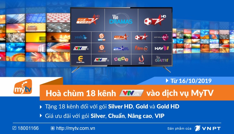 Hòa chùm 18 kênh VTVcab vào dịch vụ MyTV - Thêm kênh thêm nhiều ưu đãi