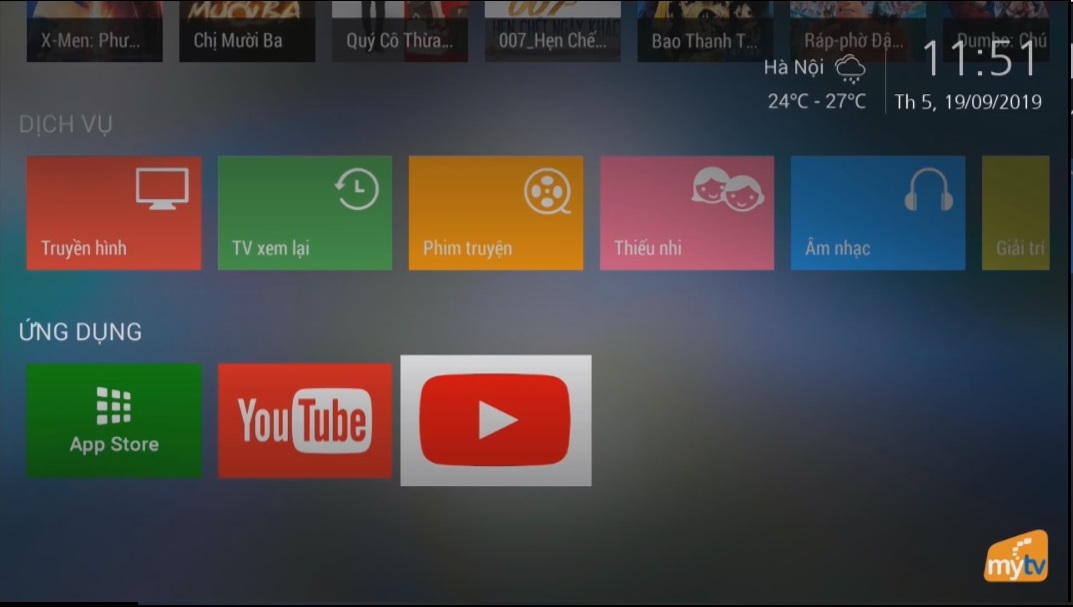 Hướng dẫn khắc phục lỗi youtube trên smart box Mytv