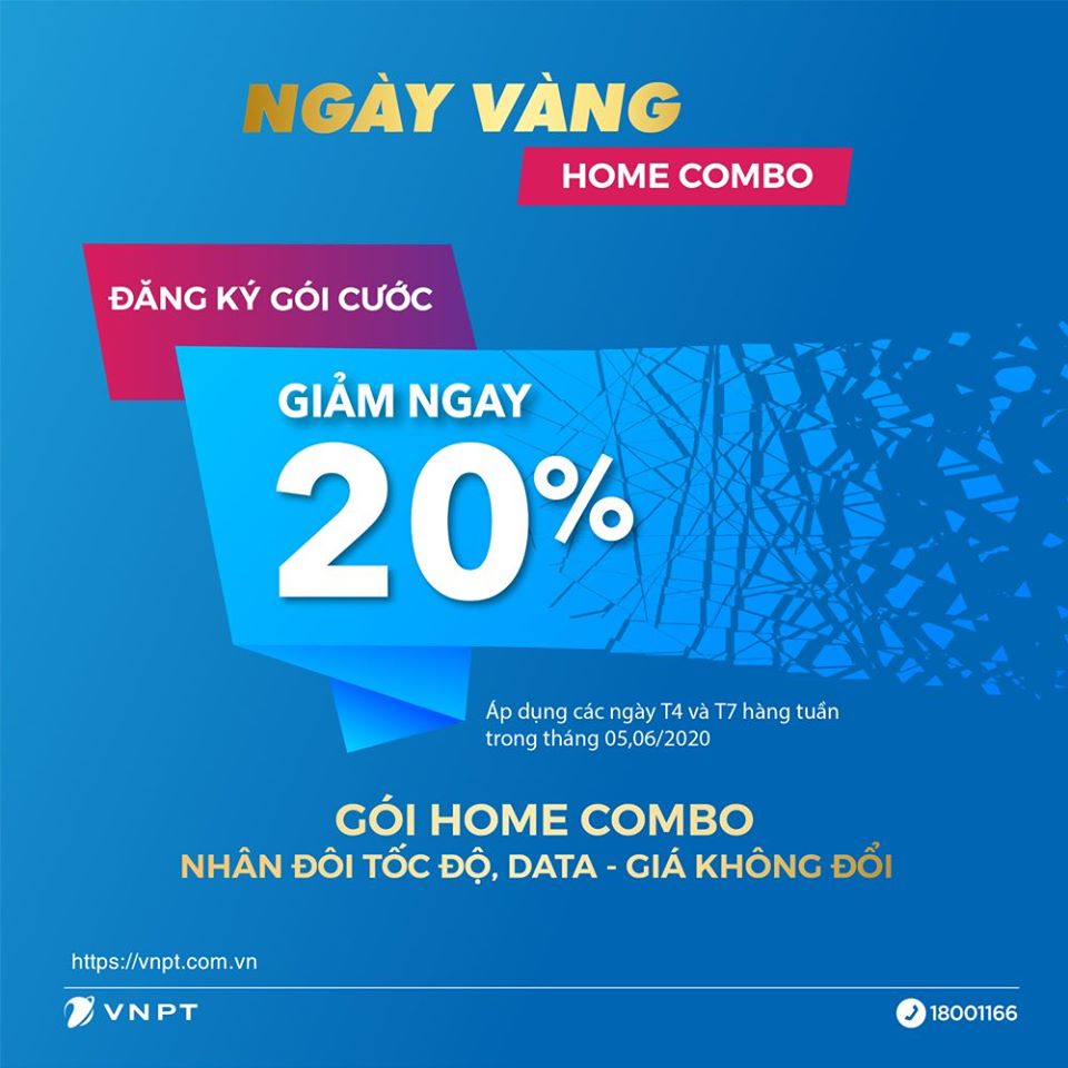 Tiết kiệm 20% chi phí trong chương trình khuyến mại “Ngày Vàng Home Combo”