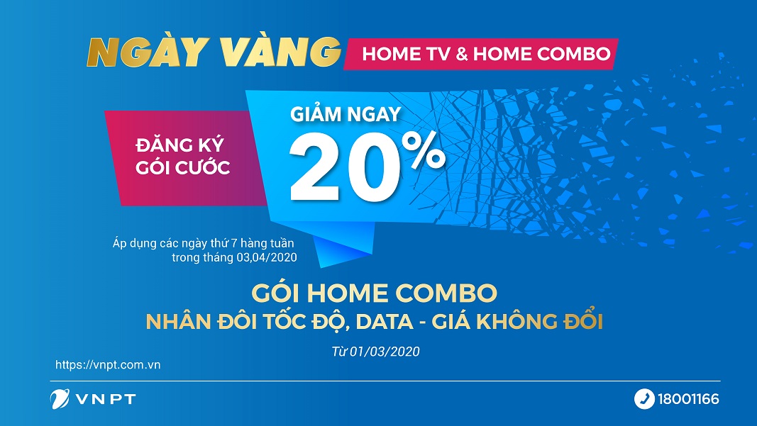 Chương trình khuyến mại hấp dẫn “Ngày Vàng HomeTV – Home Combo”
