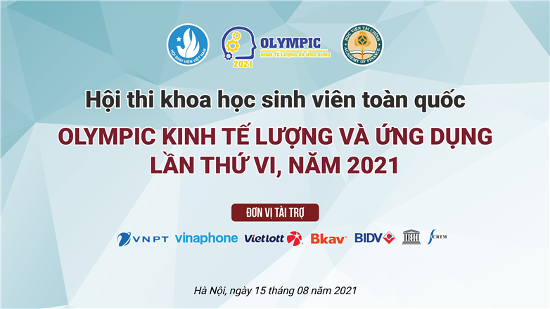 VNPT VinaPhone Hà Nội đồng hành cùng sinh viên phát triển khoa học tại Hội thi “Olympic Kinh tế lượng và Ứng dụng lần thứ VI năm 2021”.