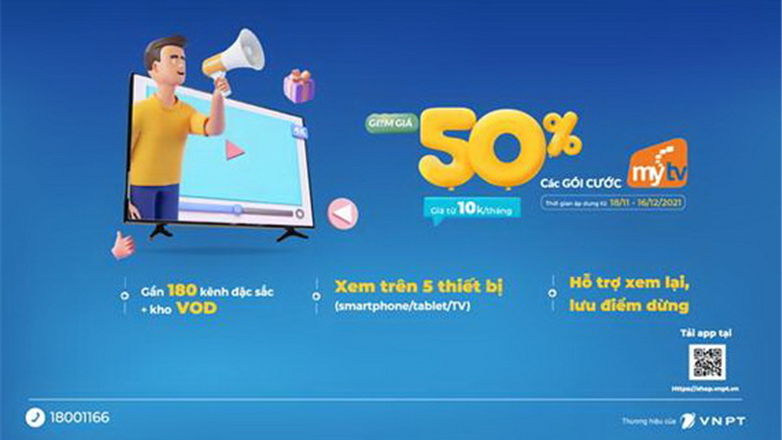 Truyền hình MyTV - Siêu sale cuối năm giá chỉ từ 10.000đ/tháng