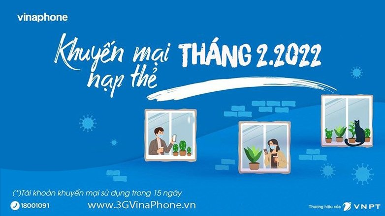 Lịch khuyến mãi VinaPhone tháng 2/2022 tặng 20% giá trị thẻ nạp