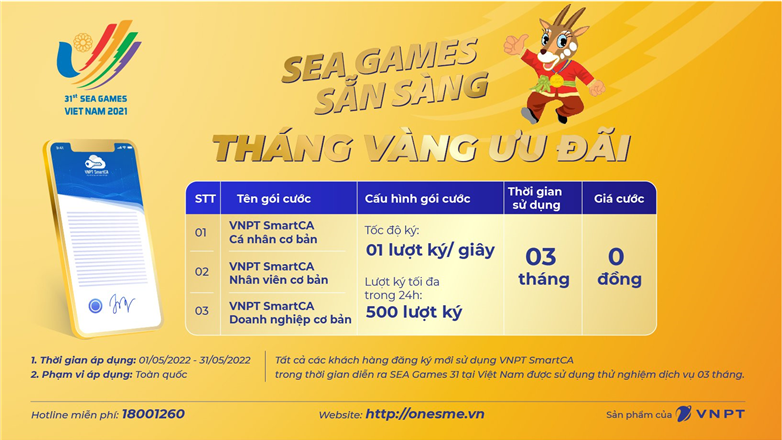 SEA Games sẵn sàng - Tháng vàng ưu đãi SmartCA
