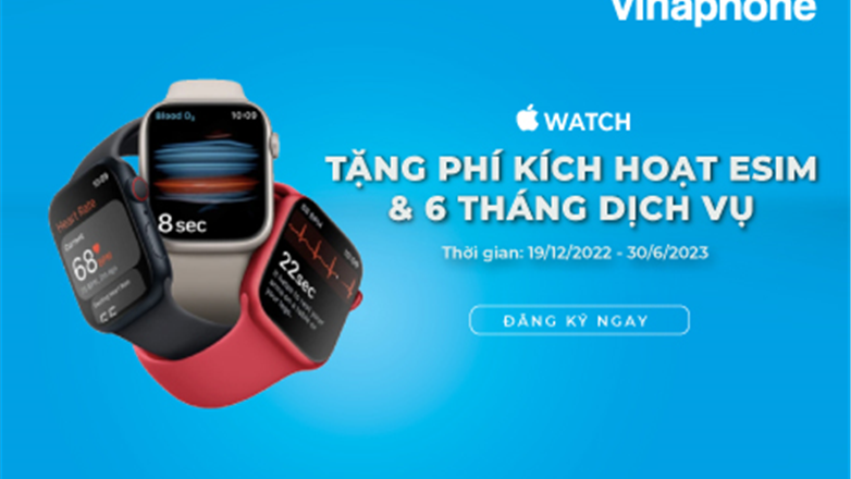 VinaPhone cung cấp dịch vụ eSIM trên Apple Watch