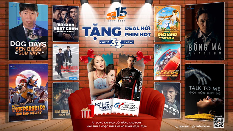 Deal chồng deal - Giảm 50% MyTV Nâng cao Plus tặng thêm phim bom tấn Hollywood