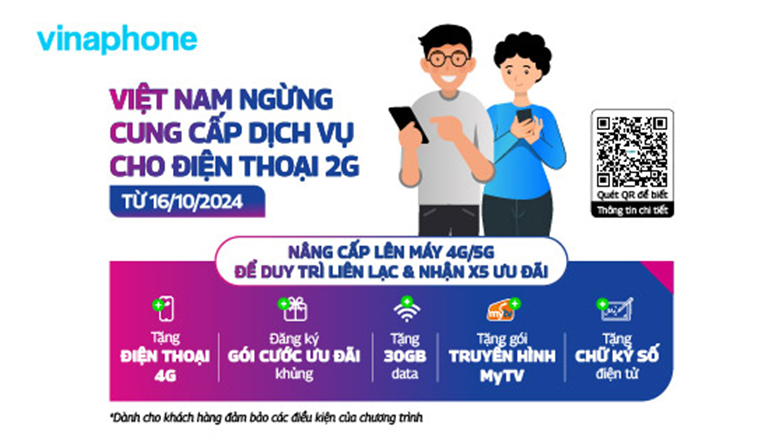 Thông báo gia hạn thời gian chuyển đổi cho thuê bao 2G Vinaphone