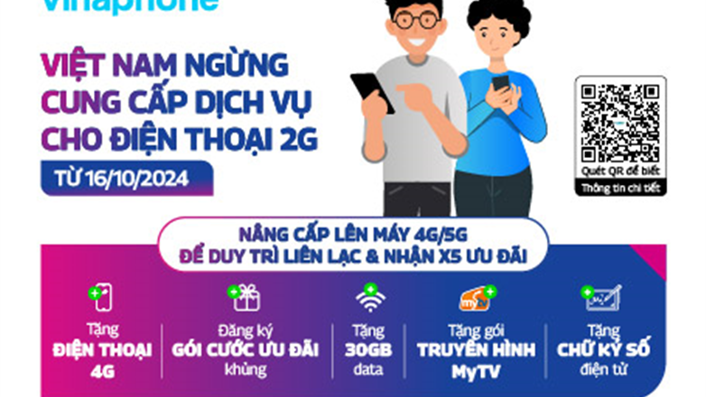 VinaPhone tiếp tục dành nhiều ưu đãi hấp dẫn cho thuê bao 2G