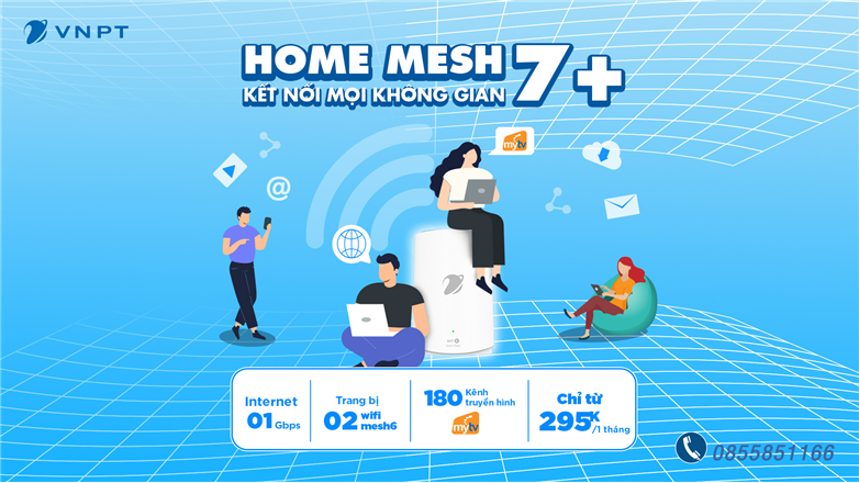 Gói Internet truyền hình VNPT Home Net 7+ tốc độ 1000Mbps giá chỉ từ 295k