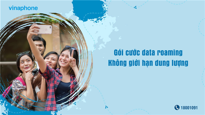 Các gói cước data roaming VinaPhone không giới hạn dung lượng và phạm vi sử dụng