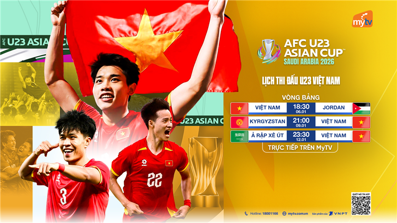 Xem AFC Cup 2026 trên MyTV: Cùng U23 Việt Nam chinh phục đấu trường châu Á
