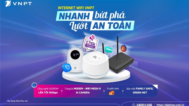 Internet Wifi VNPT thế hệ mới - An toàn ngay từ kết nối