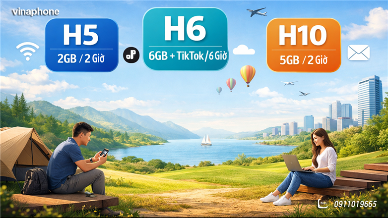 3 gói data theo giờ của VinaPhone giá rẻ, dung lượng lớn, dùng ngay khi cần