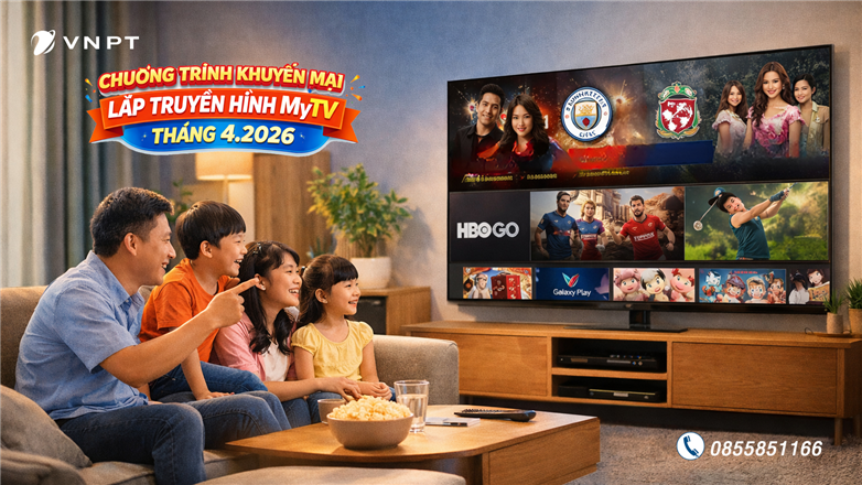 Lắp đặt truyền hình MyTV tháng 4/2026 đón xem nội dung đặc sắc, giải trí trọn vẹn