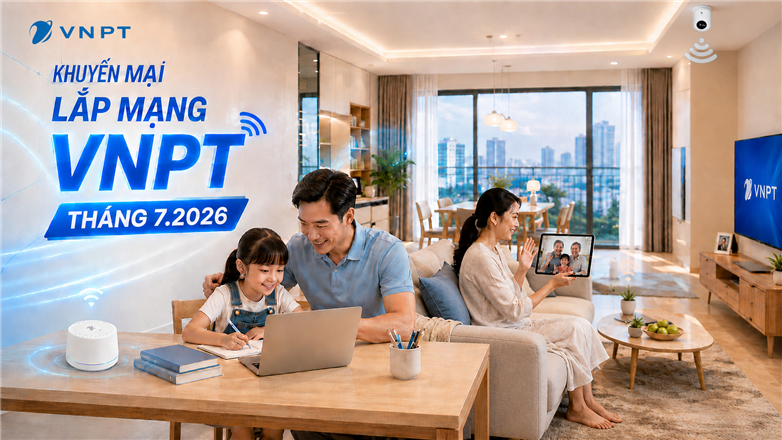 Khuyến mại lắp mạng Internet VNPT tháng 7/2026 – Kết nối tốc độ cao, ưu đãi hấp dẫn cho mọi gia đình