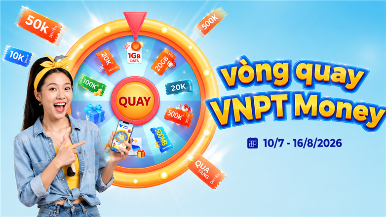 Vòng quay VNPT Money – Truy cập mỗi ngày, nhận quà hấp dẫn