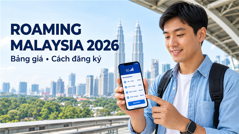 Báo giá gói roaming Malaysia VinaPhone và cách đăng ký 2026