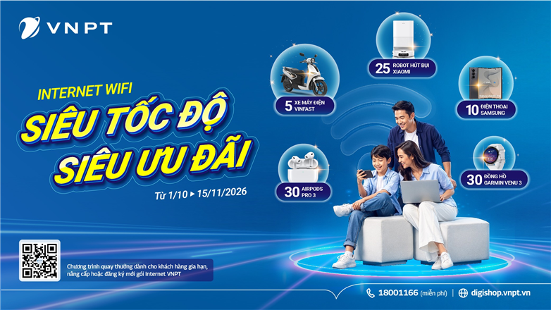 VNPT VinaPhone Tung Khuyến Mại Khủng: “Siêu Tốc Độ - Siêu Ưu Đãi” Tổng Trị Giá 1.6 Tỷ Đồng
