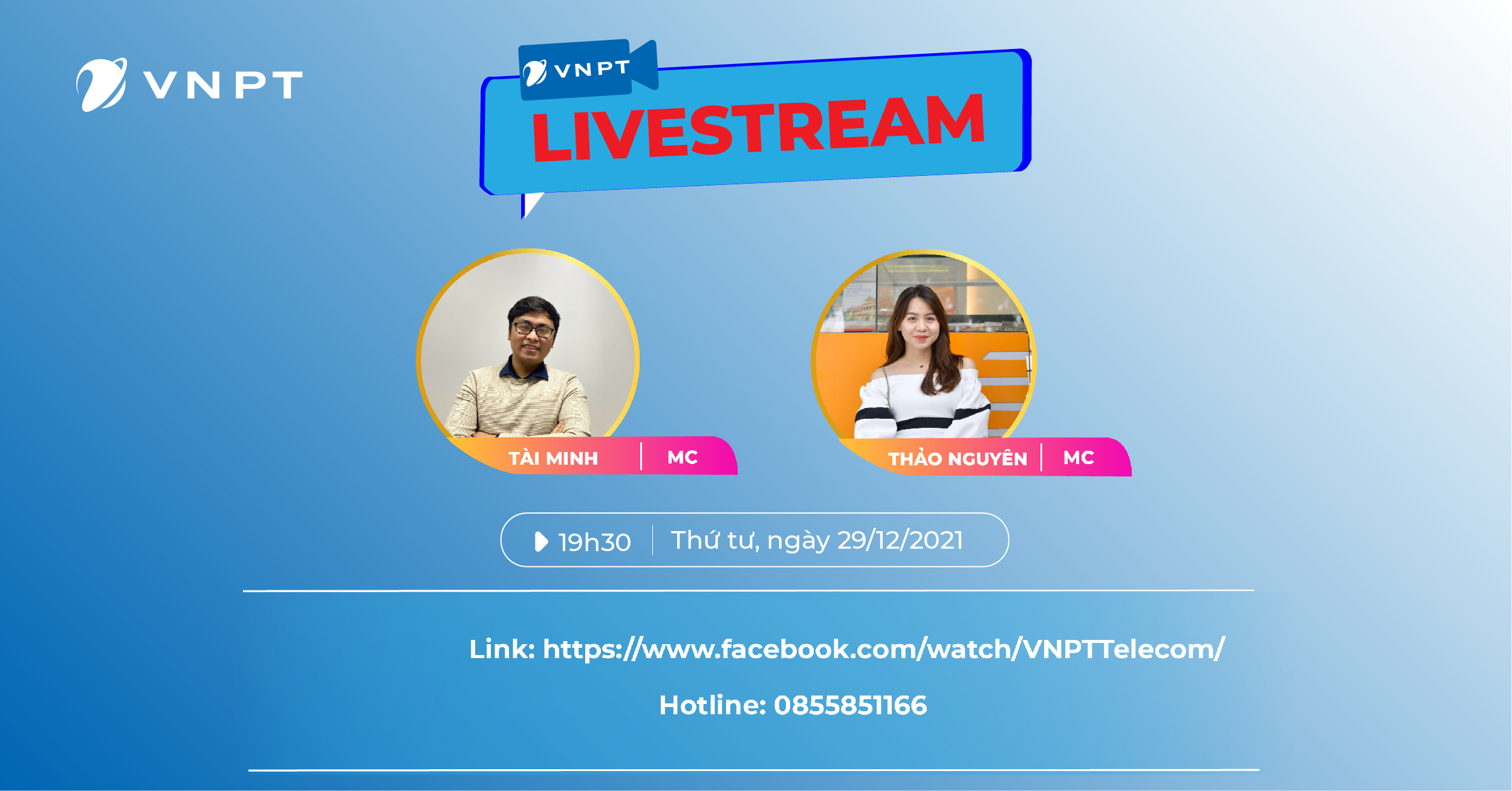 Thông báo: Sự kiện Livestream ngày 29/12 tại Fanpage VNPT VinaPhone Hà Nội