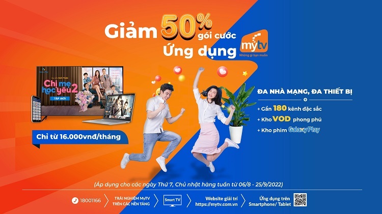 Dịch vụ truyền hình MyTV tung sale nửa giá, giải trí thả ga gói cước chất