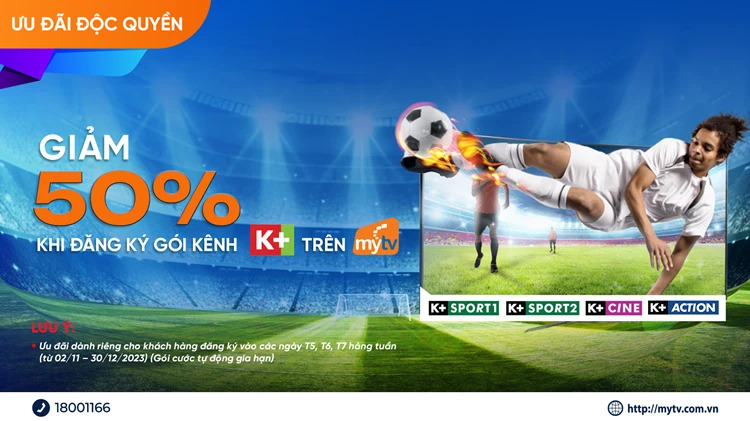 Truyền hình MyTV khuyến mại 50%