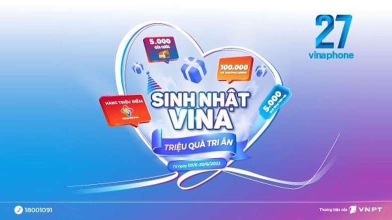  VinaPhone tặng hàng triệu quà tặng tri ân khách hàng