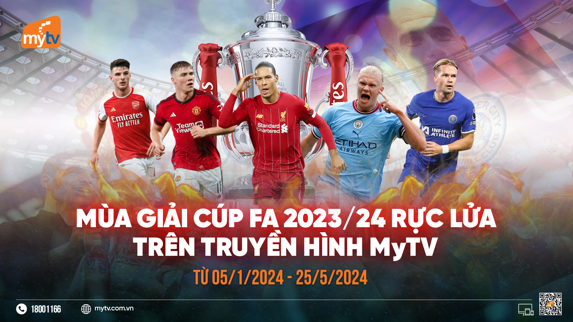 Cúp FA mùa giải 2023/24 chính thức trở lại trên truyền hình MyTV