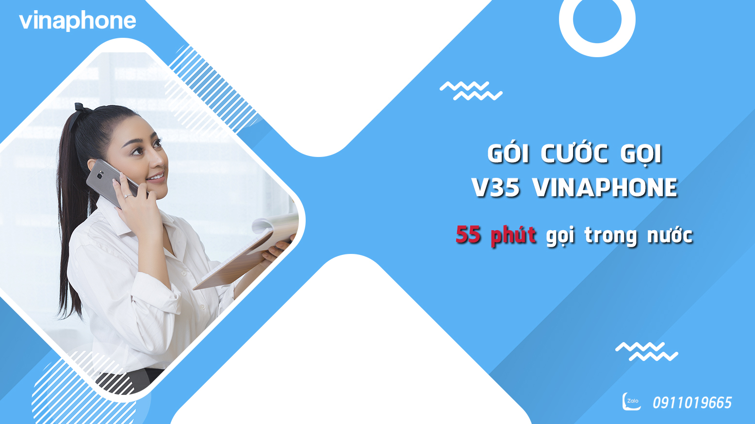 Gói V35 của VinaPhone miễn phí 55 phút gọi