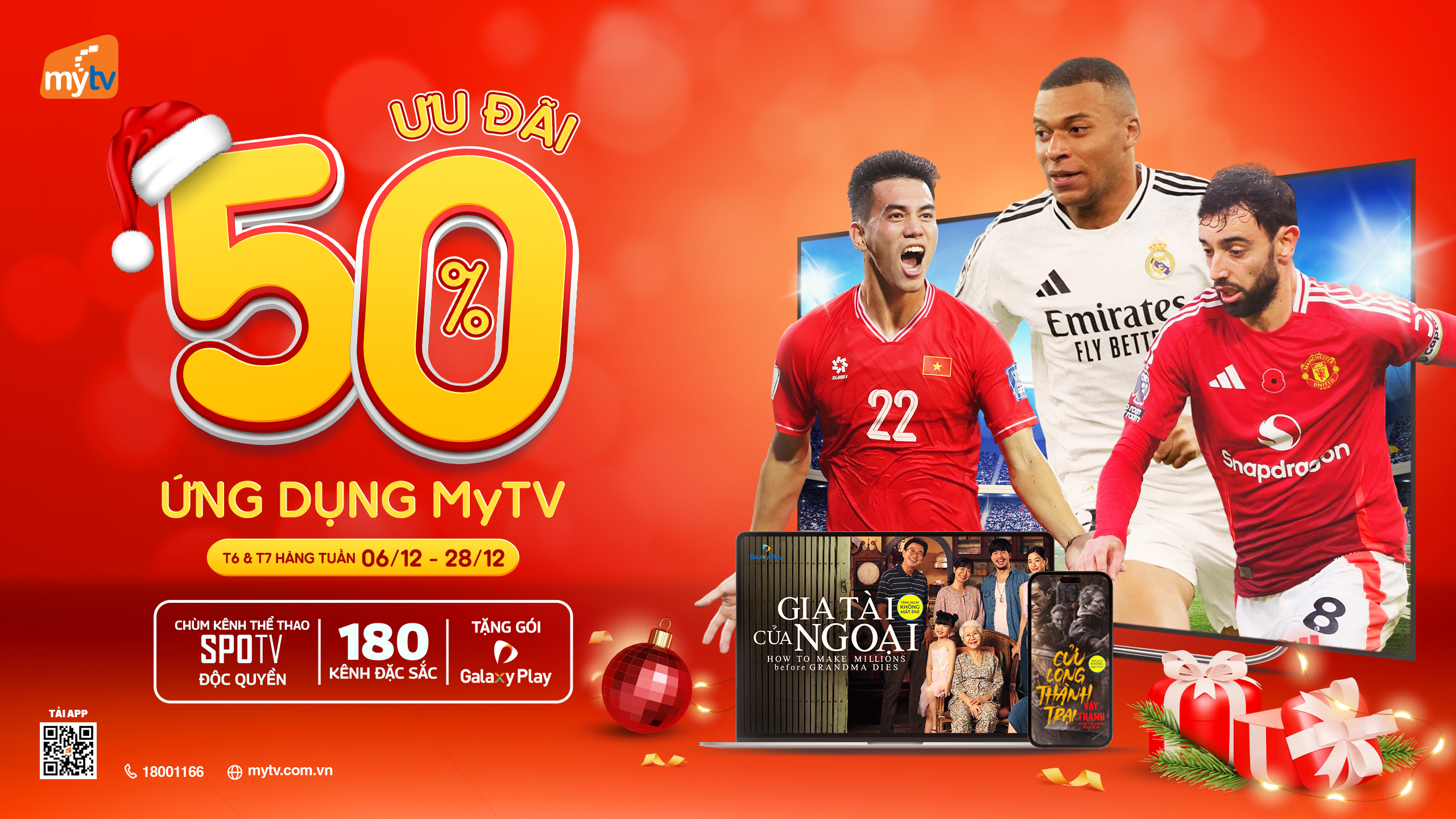 MyTV giảm giá 50% cho gói cước Ứng dụng