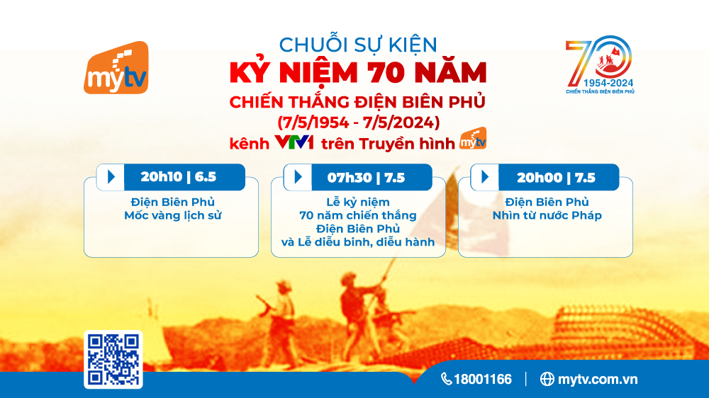 MyTV tiếp phát các chương trình trọng điểm kỷ niệm 70 năm chiến thắng Điện Biên Phủ