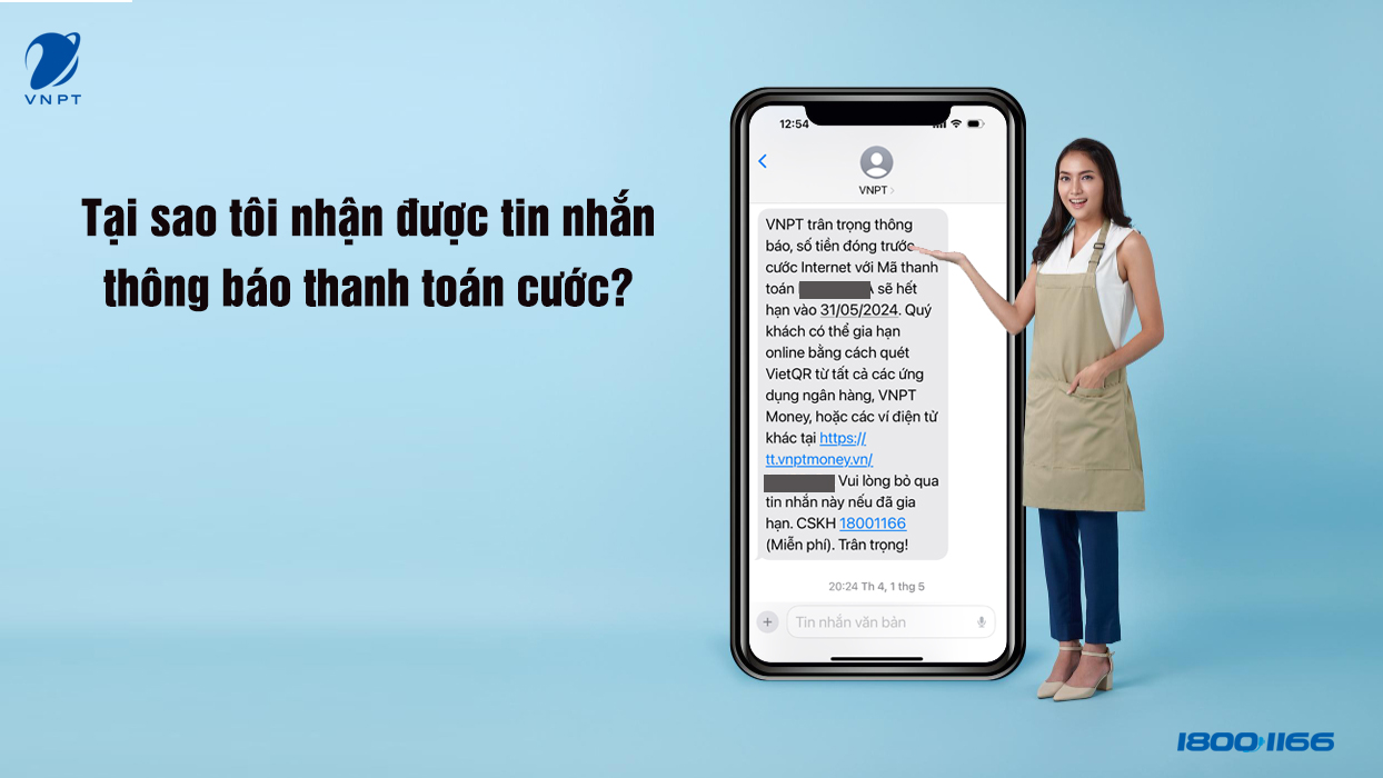 Tại sao tôi nhận được tin nhắn thông báo thanh toán cước