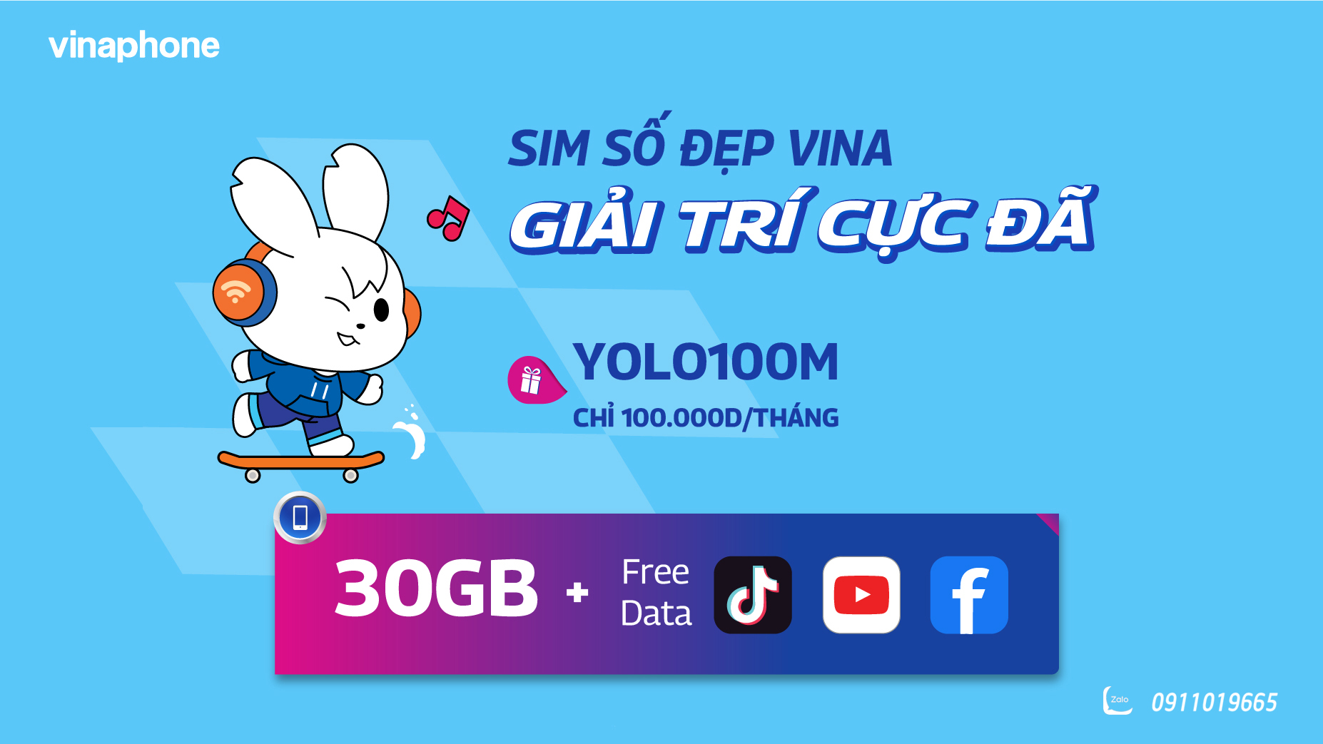 VinaPhone dành riêng cho Gen Z siêu ưu đãi SIM năm sinh kèm gói YOLO100M 