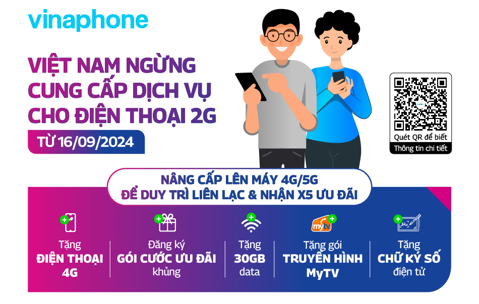 VinaPhone hỗ trợ khách hàng nâng cấp điện thoại 4G miễn phí