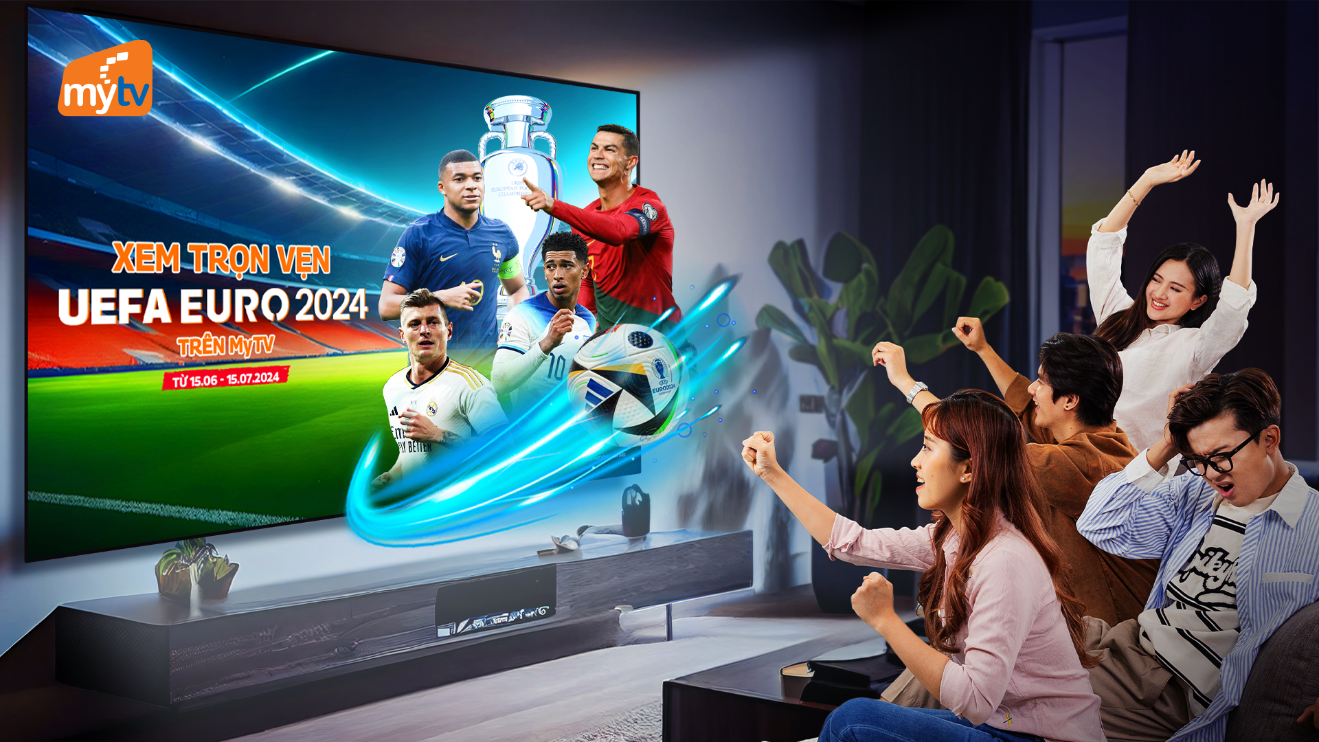 Xem UEFA Euro 2024 trọn vẹn với những tiện ích trên MyTV