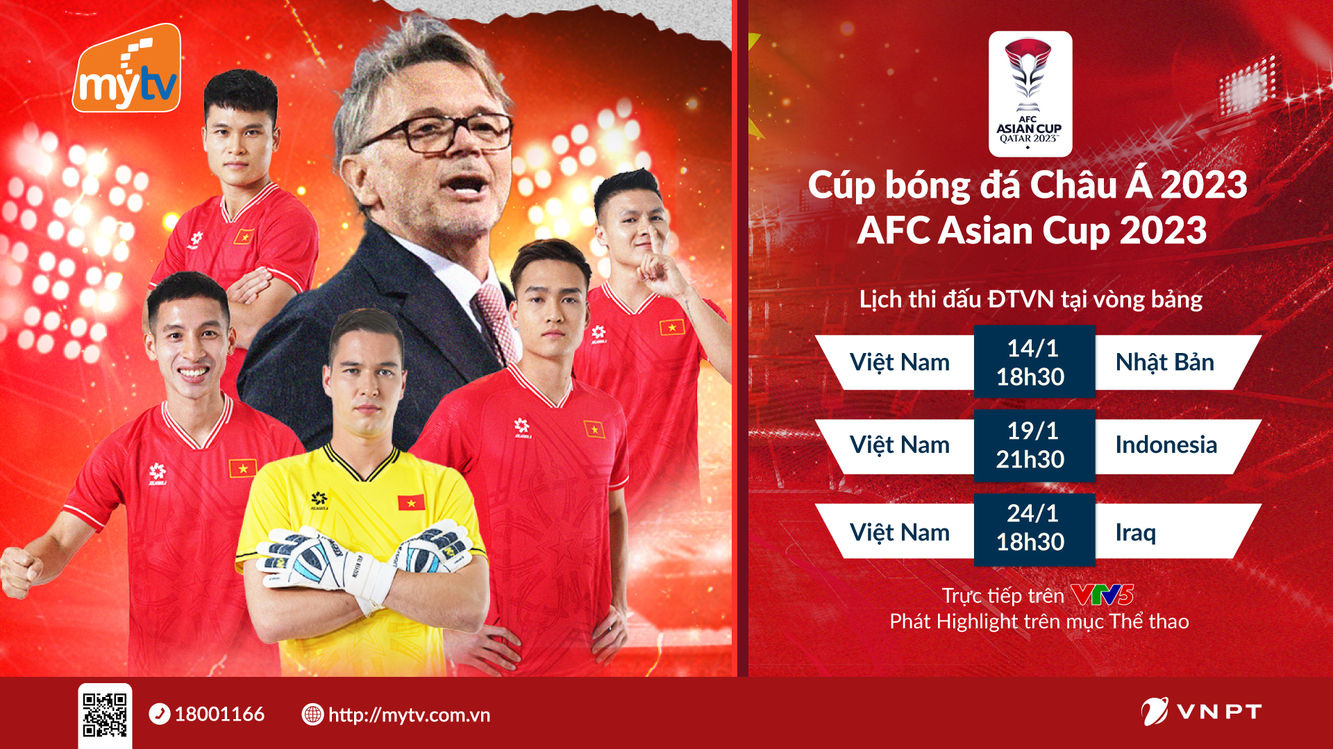 Trực tiếp Asian Cup 2023 trên MyTV