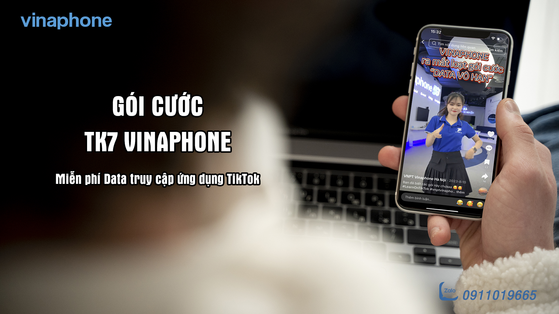 Đăng ký gói cước TK7 VinaPhone miễn phí TikTok suốt 7 ngày