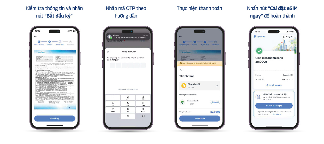 Cách đổi SIM vật lý sang eSIM VinaPhone dễ dàng trên ứng dụng My VNPT