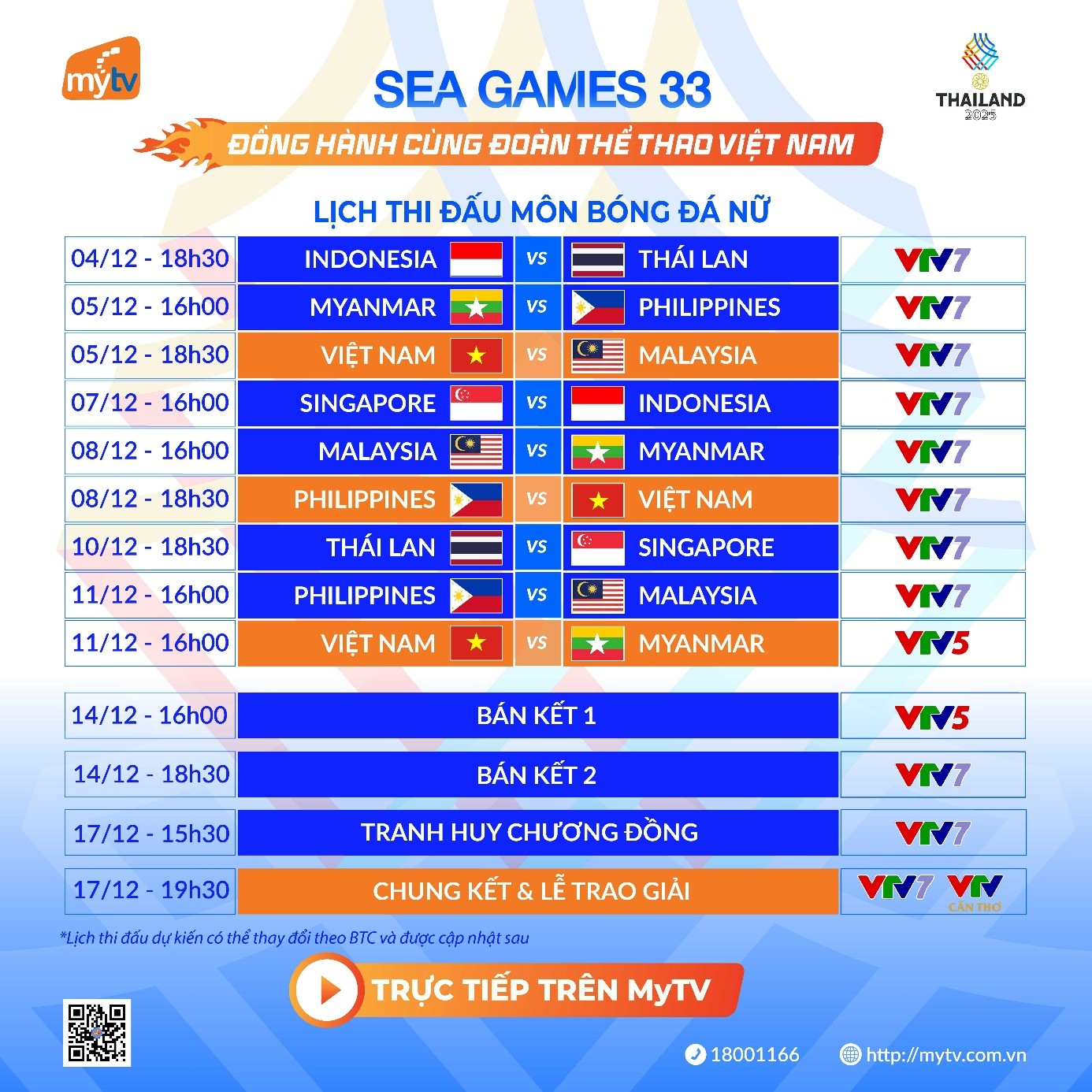 SEA Games 33 - xem trọn vẹn trên MyTV