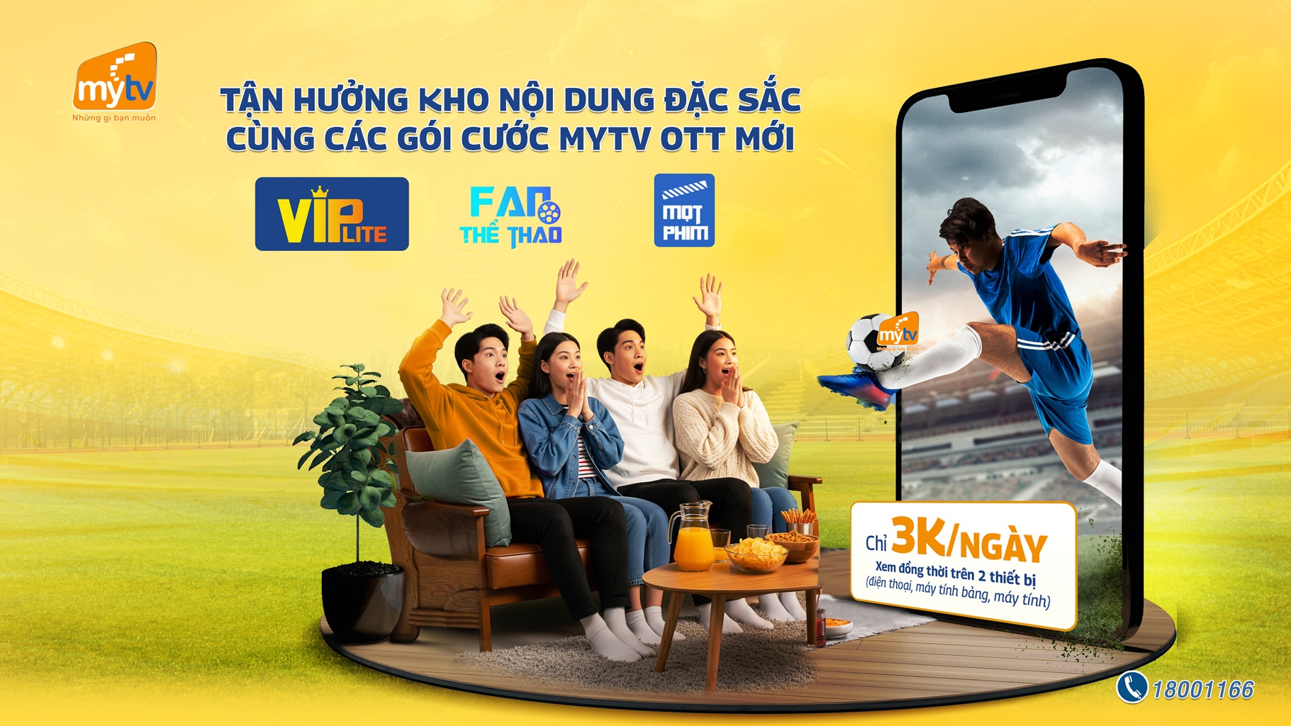 Tận hưởng kho nội dung đặc sắc cùng các gói cước MyTV OTT mới