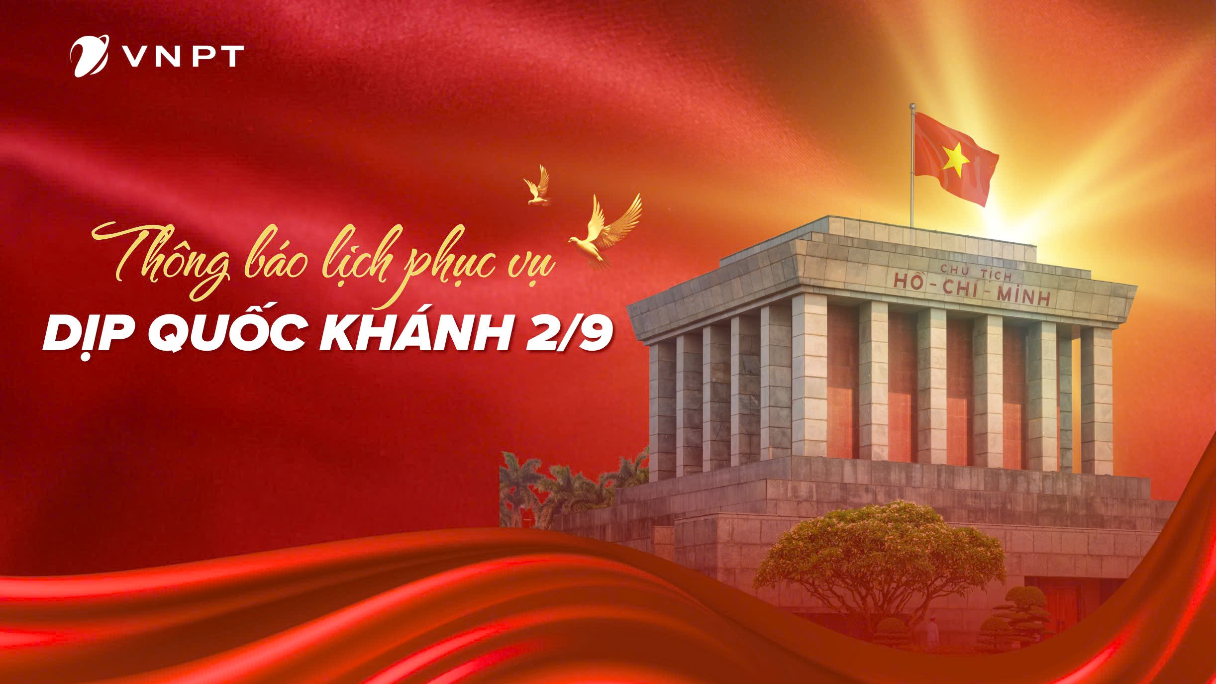VNPT VinaPhone Hà Nội thông báo lịch phục vụ dịp Quốc khánh 2025