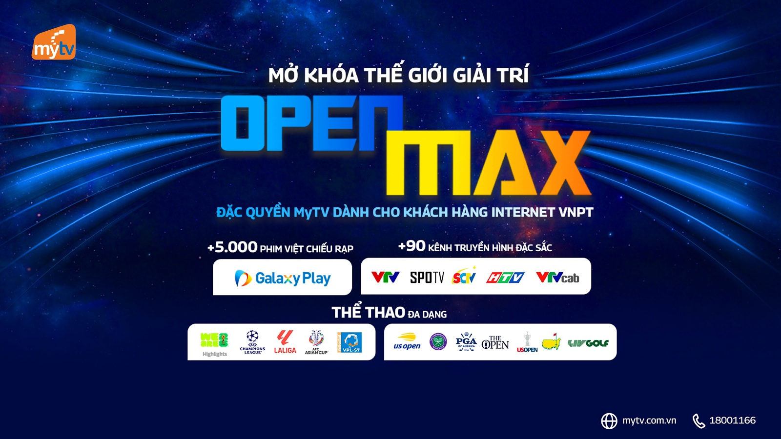 MyTV ra mắt OpenMAX, đặc quyền giải trí mới dành cho khách hàng Internet VNPT 