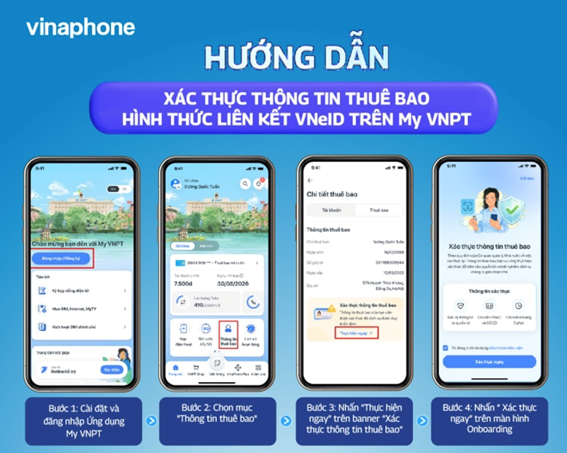 xác thực thông tin thuê bao VinaPhone