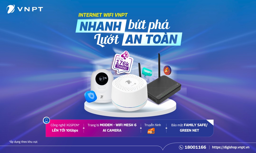 Internet Wifi VNPT thế hệ mới - An toàn ngay từ kết nối