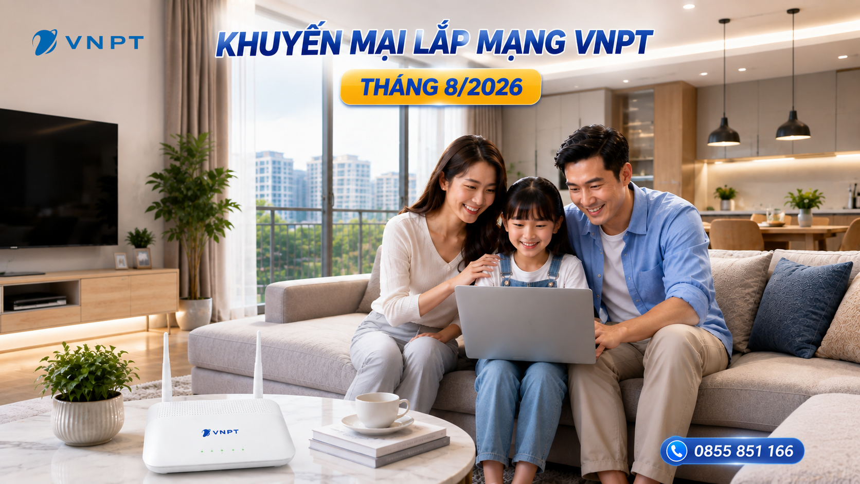 Khuyến mại lắp mạng VNPT tháng 8/2026