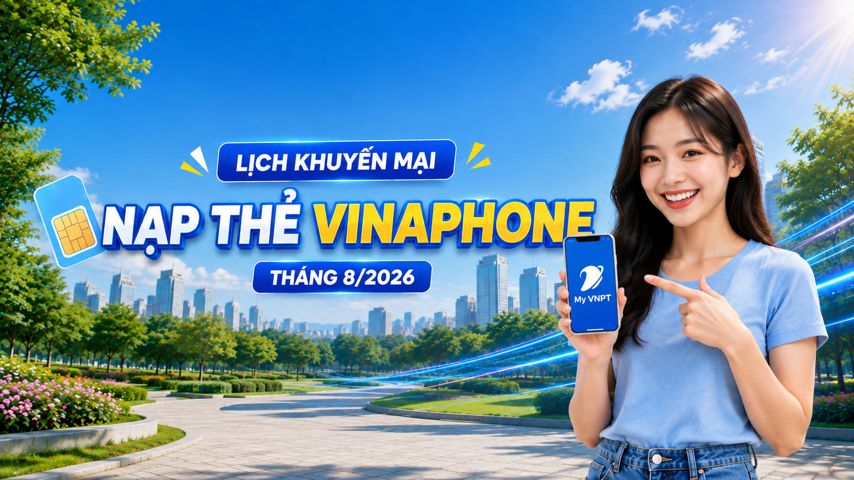 Lịch khuyến mại nạp thẻ VinaPhone tháng 8/2026 mới nhất