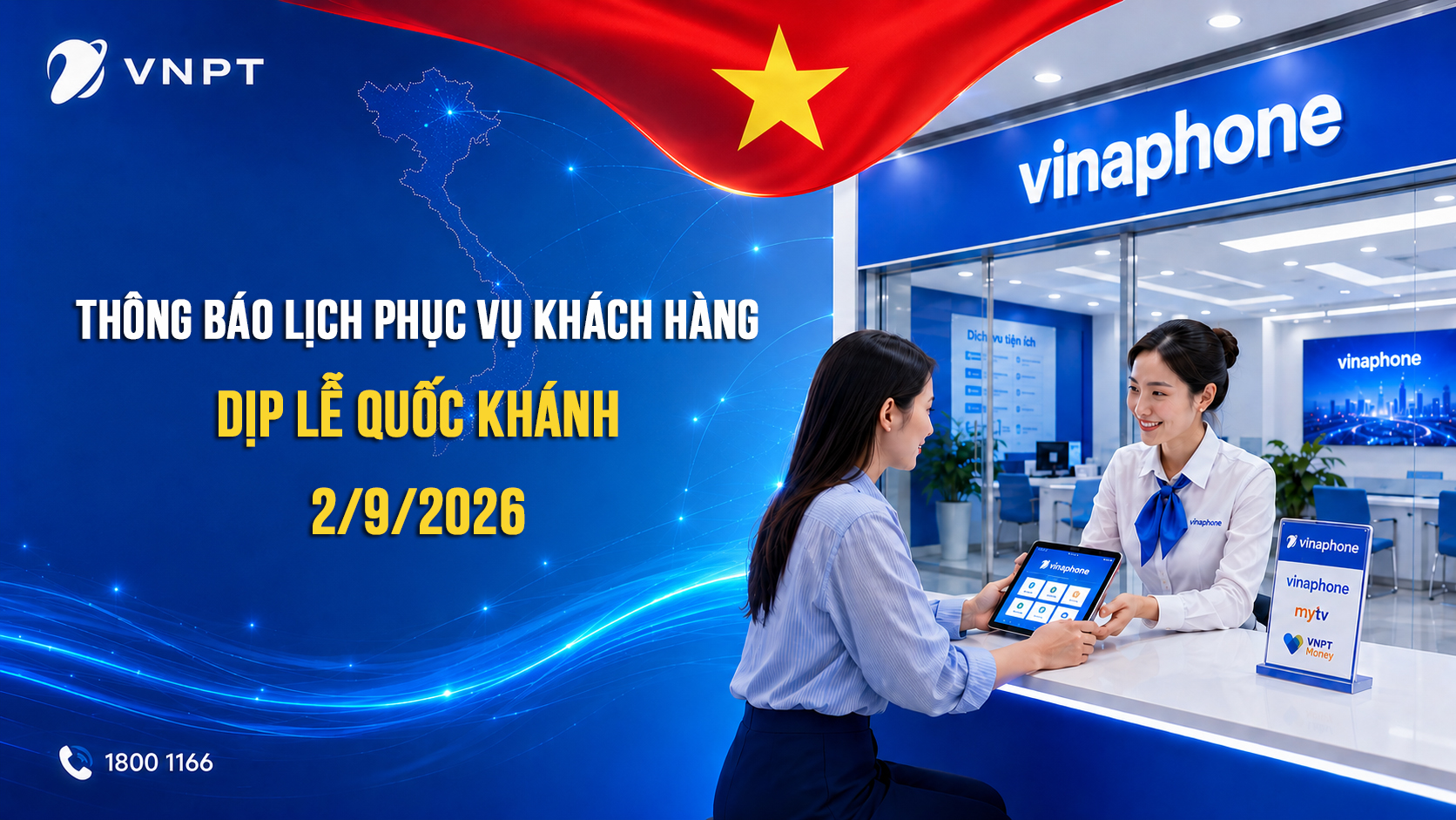 THÔNG BÁO LỊCH PHỤC VỤ KHÁCH HÀNG DỊP LỄ QUỐC KHÁNH 2/9/2026