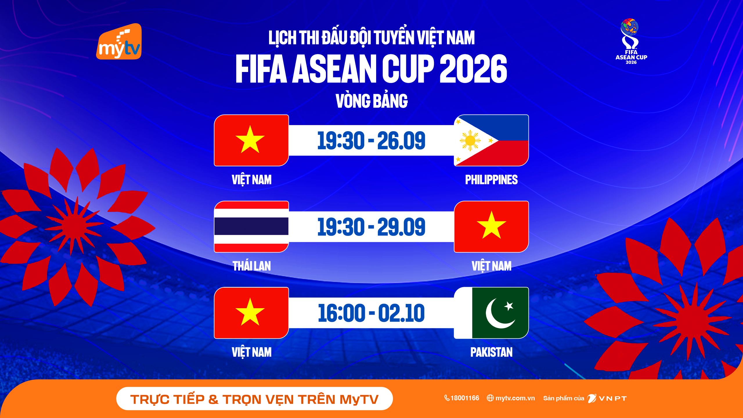 MyTV chính thức sở hữu bản quyền FIFA ASEAN Cup 2026