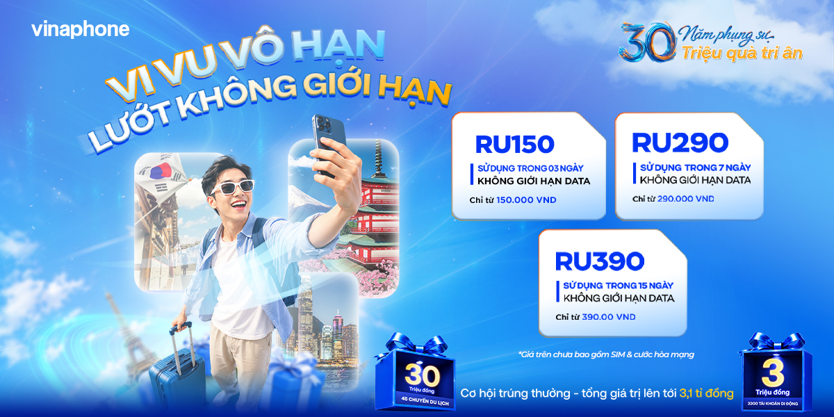Sim du lịch quốc tế VinaPhone